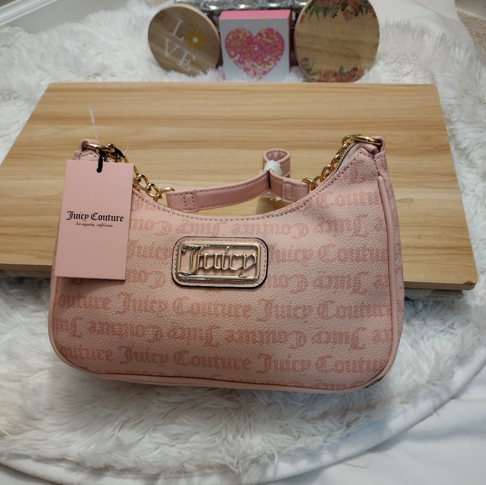 Juicy Couture 🩷✨✨ Macroon Dot Logo Shoulder Bag  Pink 🆕 - Picture 2 of 7
